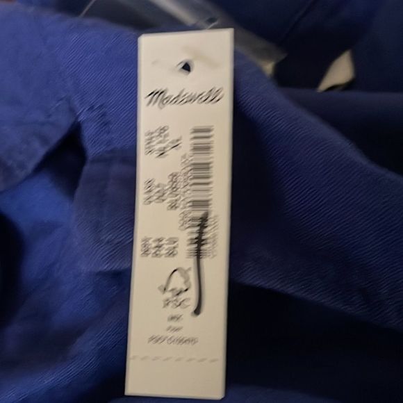 Madewell NWT Button Front Linen Romper Size XL in Bluestone - Picture 7 of 8